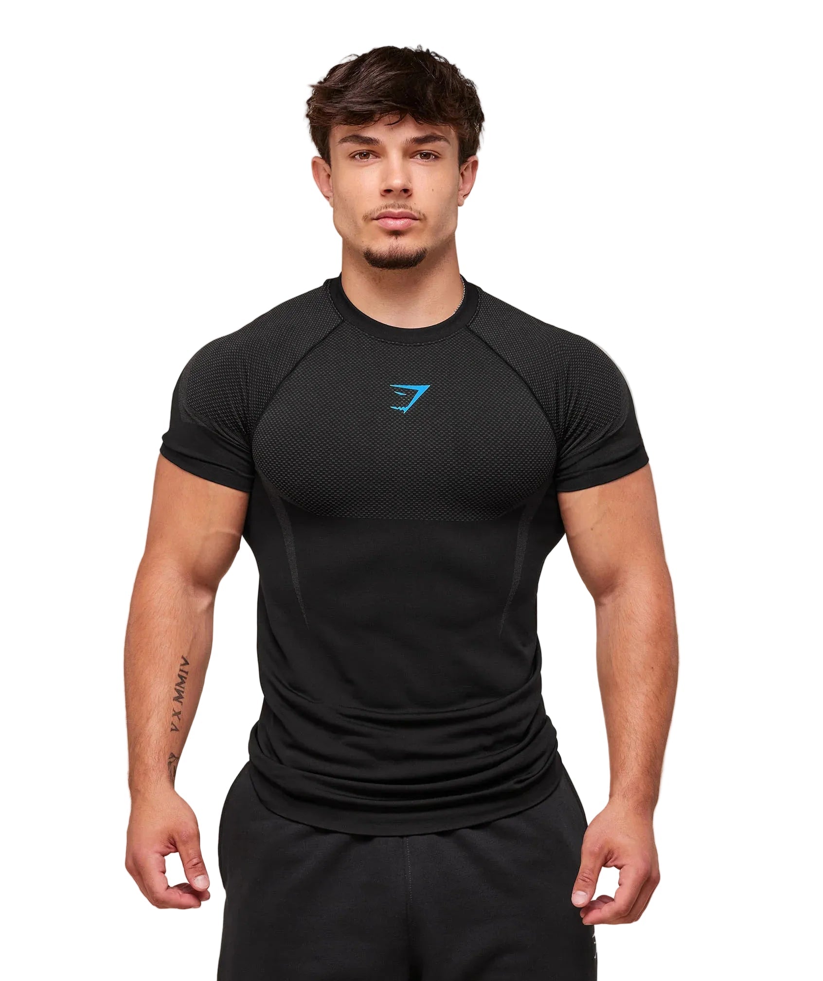 Gymshark Onyx 5.0 Seamless T-Shirt - Black/Onyx Grey - Unmatched