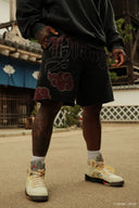 1002 - Naruto Sweat Shorts Akatsuki - Unmatched Kicks-YOUNG LA