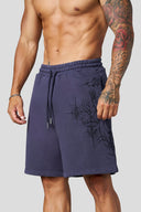 1093 - Cyberpunk Fleece Shorts Purple Wash - Unmatched Kicks-YOUNG LA