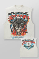 3032 - Cars & Curls - Cut-Offs Hell Ride Off-White