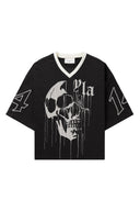 4015 - Drippy Skull Jersey Black - Unmatched Kicks - YOUNG LA
