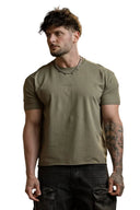 4097 - Cropped Tailored Tees Peat Wash - Unmatched Supply-YOUNG LA