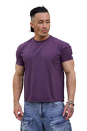 4097 - Cropped Tailored Tees Purple Wash - Unmatched Supply-YOUNG LA
