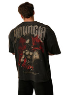 4135 - YLA x Axel - Spartan Tees Black/Red - Unmatched Supply-YOUNG LA