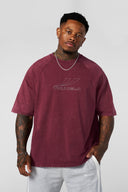 4269 - Clean Cut Raglan Tees Burgundy Wash