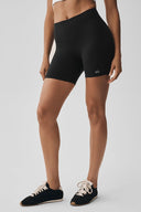 5" Airbrush High-Waist Biker Short Black - Unmatched Kicks-ALO