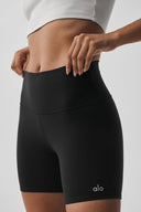 5" Airbrush High-Waist Biker Short Black - Unmatched Kicks-ALO