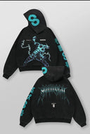 5015 - KAIJU NO. 8 GRAPHIC HOODIES BLACK/BLUE - Unmatched Kicks-YOUNG LA