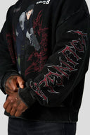 5015 - KAIJU NO. 8 GRAPHIC HOODIES BLACK/RED - Unmatched Kicks-YOUNG LA