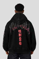 5015 - KAIJU NO. 8 GRAPHIC HOODIES BLACK/RED - Unmatched Kicks-YOUNG LA