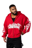 5128 - Venom Hoodies Red Wash - Unmatched Supply-YOUNG LA