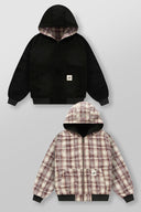 5141 - Reversible Plaid Jackets - Black Wash - Unmatched Supply-YOUNG LA