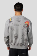 5178 - LA Sketch Crewnecks - Heather Grey - Unmatched Supply-YOUNG LA