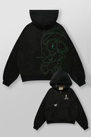 5257 - Looney Tunes Plaid Zip-Ups Black Wash