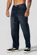 6016 - Fade Line Jeans Dark Navy Wash - Unmatched Kicks-YOUNG LA