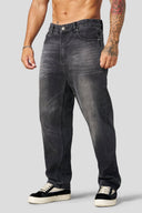 6038 - Perfect Straight Cut Jeans Black Wash - Unmatched Supply-