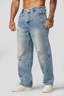 6057 - Downtown Denim Jeans Blue Wash - Unmatched Kicks-YOUNG LA