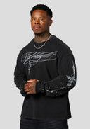 8104 - SACRED SIGIL LONGSLEEVES BLACK - Unmatched Kicks-YOUNG LA
