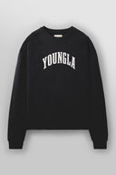 826 - Uni Crewneck Black Wash - Unmatched Supply-YOUNG LA