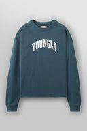 826 - Uni Crewneck Teal Wash - Unmatched Supply-YOUNG LA