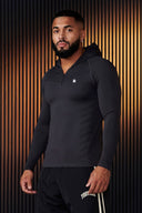 832 - SuperVillain Compression Hoodies Charcoal - Unmatched Supply-