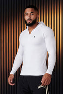 832 - SuperVillain Compression Hoodies White - Unmatched Supply-