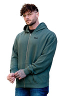 515 Monarch Zip-up Hoodie Forest Green Wash
