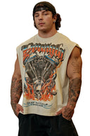 3032 - Cars & Curls - Cut-Offs Hell Ride Off-White
