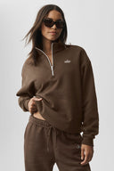 Accolade 1/4 Zip Pullover Espresso - Unmatched Supply-ALO