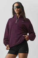 Accolade 1/4 Zip Pullover Rich Bordeaux - Unmatched Supply-ALO