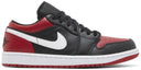 Air Jordan 1 Low Alternate Bred Toe BLACK/GYM RED-WHITE - Unmatched Kicks-Jordans