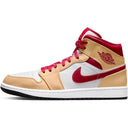 Air Jordan 1 Mid "Light Curry Cardinal Red" Sale - Unmatched Kicks - 