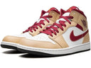 Air Jordan 1 Mid "Light Curry Cardinal Red" Sale - Unmatched Kicks - 