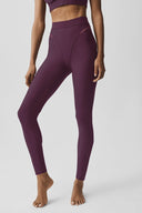Airlift High-Waist 7/8 Rebel Legging Rich Bordeaux - Unmatched Supply-ALO