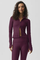 Airlift Winter Warm Radiant Full-Zip Jacket Rich Bordeaux - Unmatched Supply-ALO