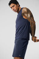 ALO Conquer Muscle Tank Navy - Unmatched Kicks - ALO