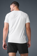 ALO Conquer Reform Crewneck Short Sleeve White - Unmatched Kicks - ALO