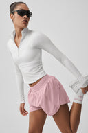ALO Softsculpt Precision 1/4 Zip Long Sleeve White - Unmatched Supply-ALO