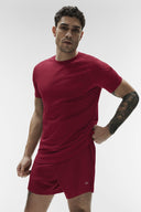 ALO Vapor Crewneck Short Sleeve Garnet - Unmatched Kicks-ALO