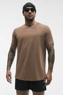 ALO Vapor Crewneck Short Sleeve Java Brown - Unmatched Supply-ALO