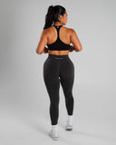 Amplify Mid Rise Legging - Dark Heather Grey - Unmatched Supply-Women's Seamless Scrunch Legging