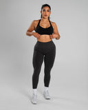 Amplify Mid Rise Legging - Dark Heather Grey - Unmatched Supply-Women's Seamless Scrunch Legging