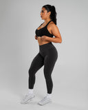 Amplify Mid Rise Legging - Dark Heather Grey - Unmatched Supply-Women's Seamless Scrunch Legging