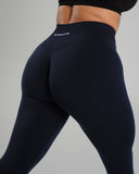 Amplify Mid Rise Legging - Deep Navy - Unmatched Supply-Women's Seamless Scrunch Legging