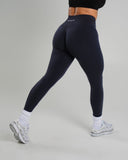 Amplify Mid Rise Legging - Deep Navy - Unmatched Supply-Women's Seamless Scrunch Legging