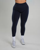 Amplify Mid Rise Legging - Deep Navy - Unmatched Supply-Women's Seamless Scrunch Legging