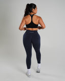 Amplify Mid Rise Legging - Deep Navy - Unmatched Supply-Women's Seamless Scrunch Legging