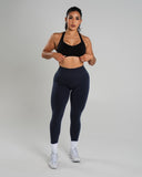 Amplify Mid Rise Legging - Deep Navy - Unmatched Supply-Women's Seamless Scrunch Legging