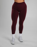 Amplify Mid Rise Legging - Merlot - Unmatched Supply-Women's Seamless Scrunch Legging