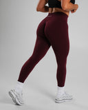 Amplify Mid Rise Legging - Merlot - Unmatched Supply-Women's Seamless Scrunch Legging
